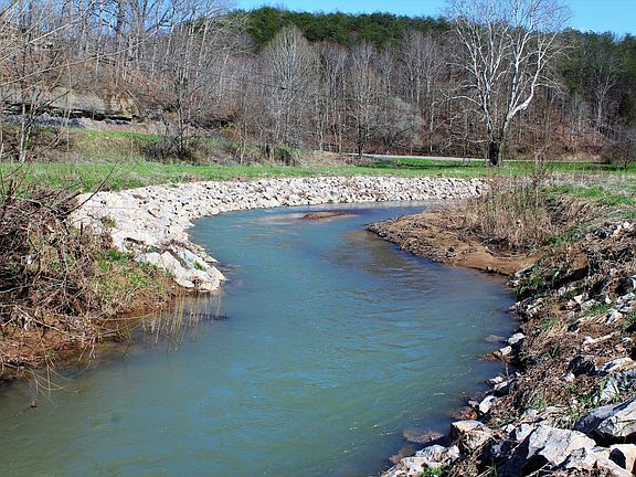 Rolling stream along east area of the farm