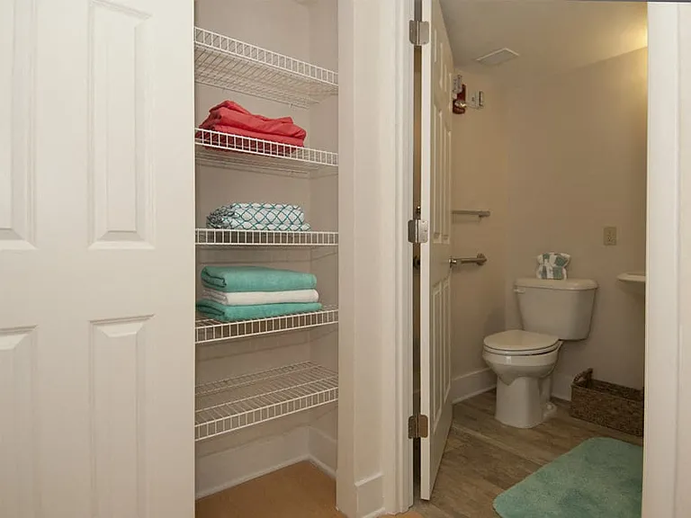 Linen Closet in a 2 Bedroom Apartment