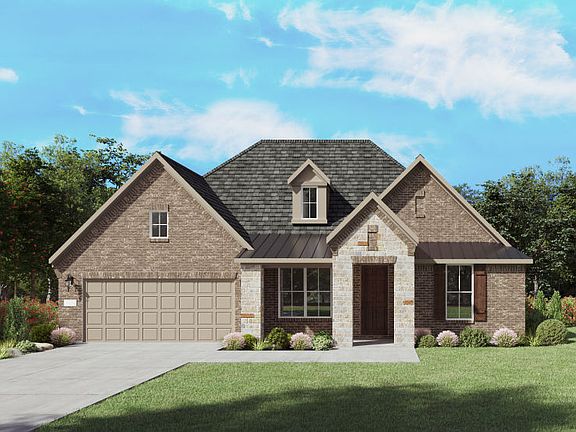 The Azle, a one-story new home design shown with home exterior FC 201