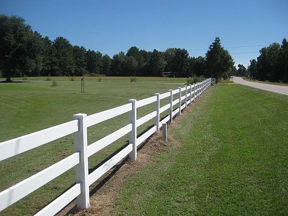 Road frontage of property.