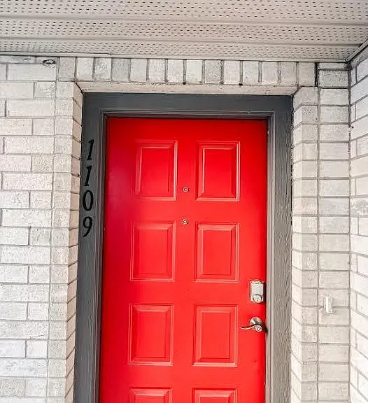 Front door with programmable code lock