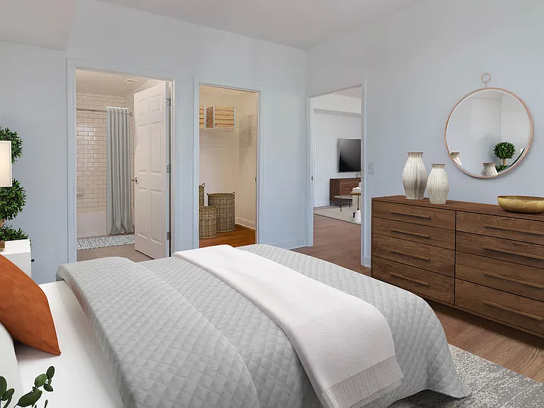 Bedroom with Hard Surface Flooring and Walk-in Closet