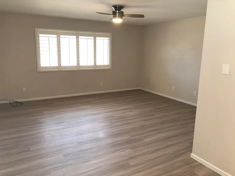 Plantation shutters throughout