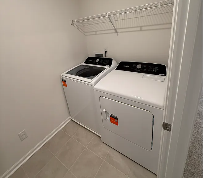 washer dryer upstairs
