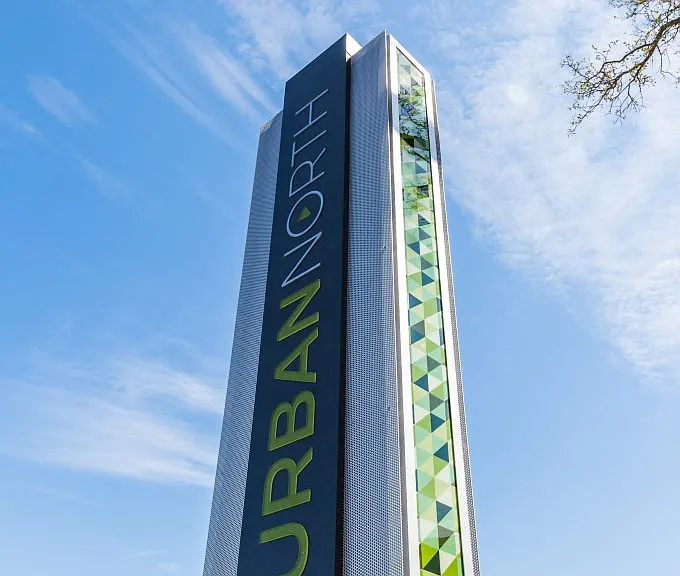 Monument sign at community entrance
