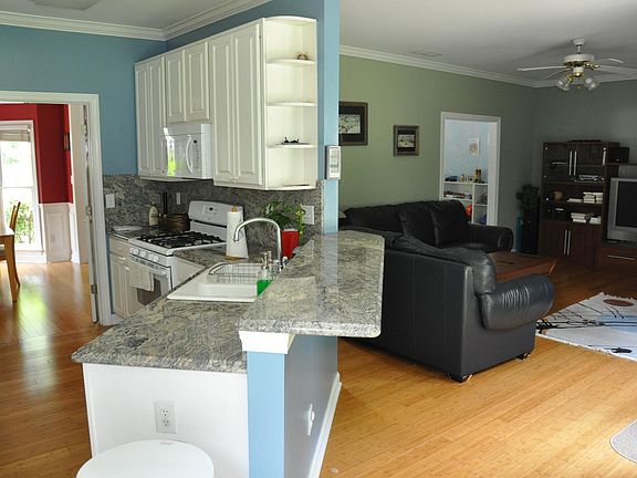 Kitchen, Living room, and some of dining room