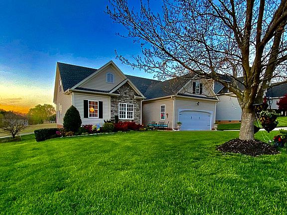 Front of home in evening