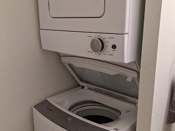 Downstairs Whirlpool washer/ dryer