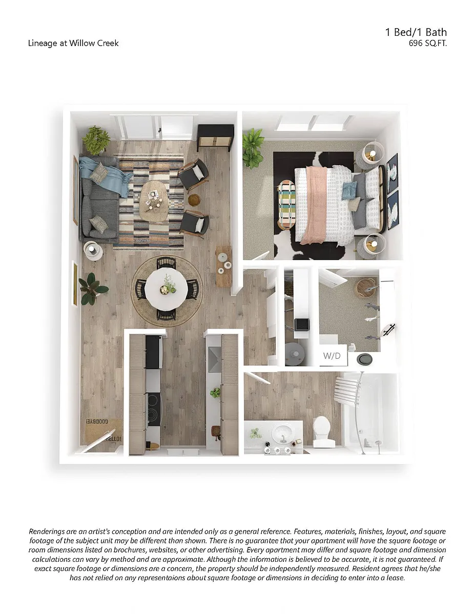Floor plan 1x1 Classic