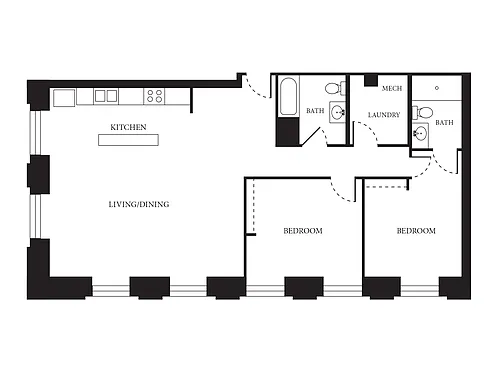 Floor plan 3rd and Race Corner Suite