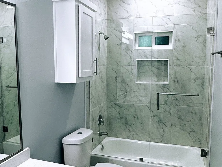 Guest Bathroom with glass doors