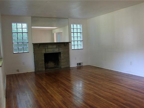 A view of the living room as entering the front door.