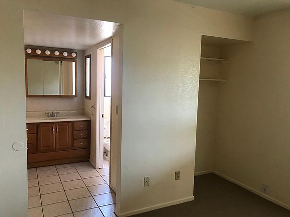 Master bathroom with walk in closet (not shown)