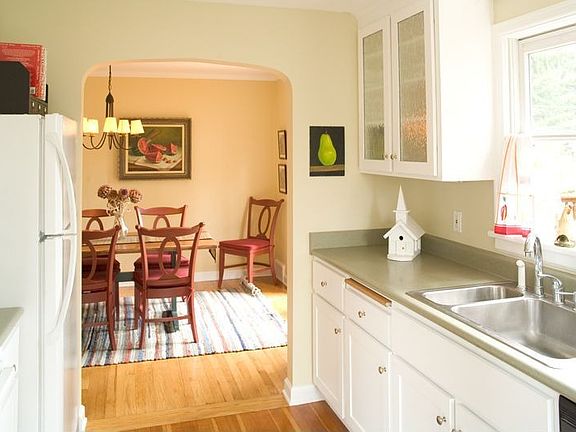 Kitchen looking into dining room