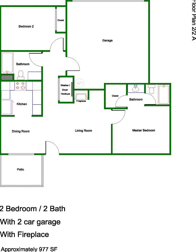 2 bed, 977 sqft, $1,695 — Photo 2