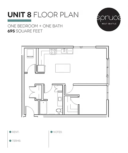 Floor plan 1X1 - 8