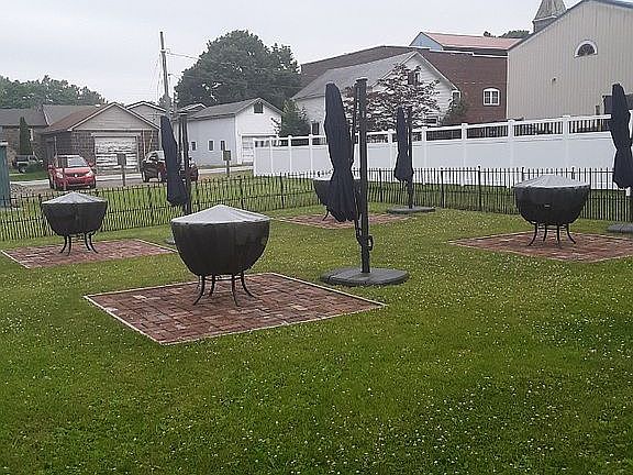 (4) Brick Courtyard Areas