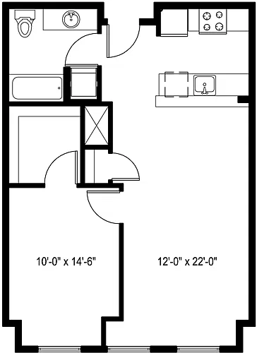 Floor plan 1 Bedroom I