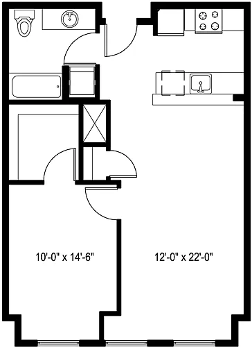 Floor plan 1 Bedroom I