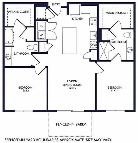 Floor plan Flint with Fenced-in Yard