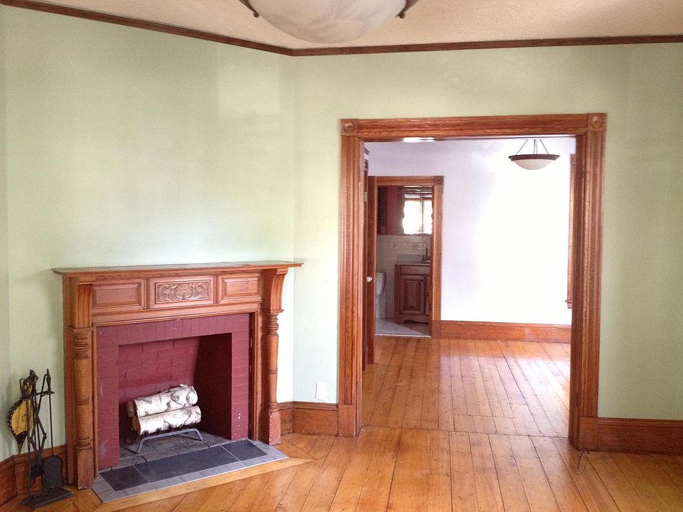 View of living room mantel.