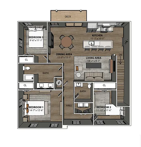 Floor plan 3 Bedroom