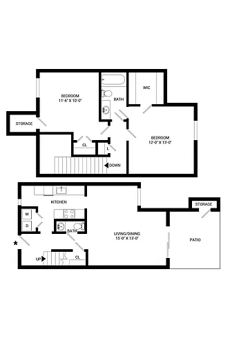 Floor plan Jolie Townhome - Renovated