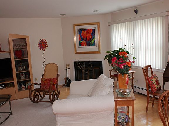 Corner wood fire place