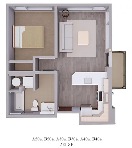 Floor plan A304 A404 B304 B404