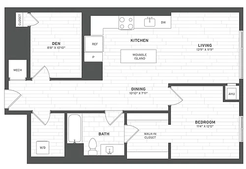 Floor plan B1.1 Den