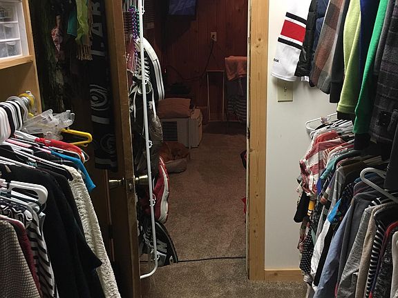 Walk in closet in master