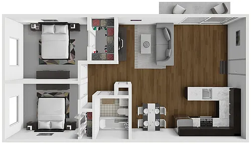 Floor plan 2x1ba