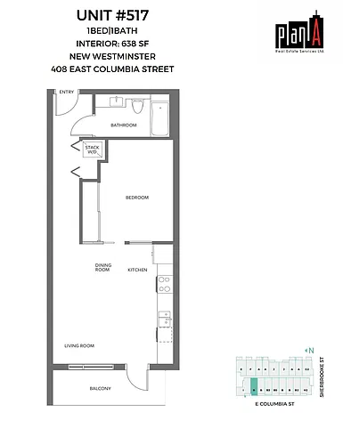 Floor plan Condos 1 Bed 1 Bath 2