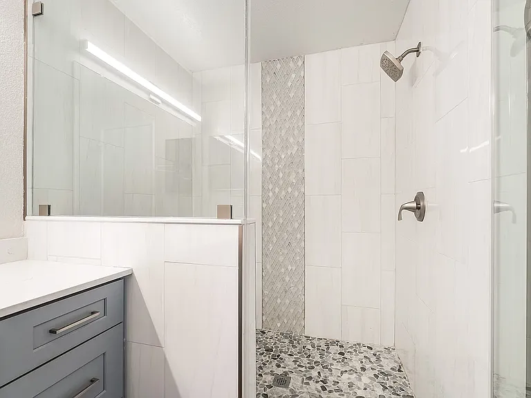 Beautiful New Designer Primary Shower ensuite.