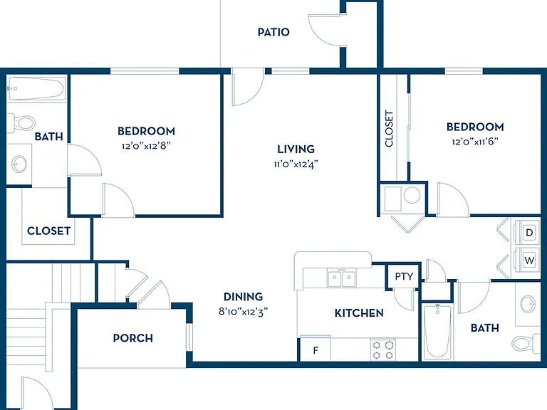 2 Bedroom | 2 Bath | 1003 SF 2 Bedroom | 2 Bath | 1003 SF