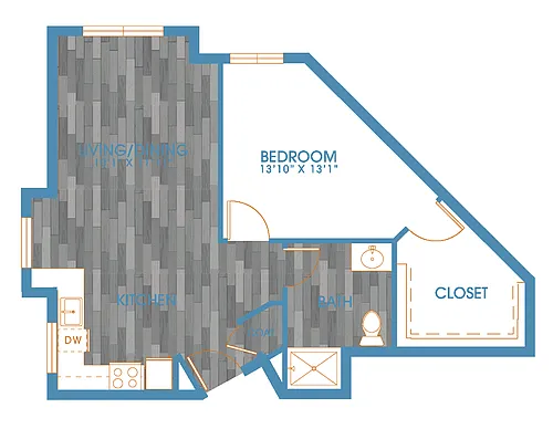 Floor plan 1X1 G