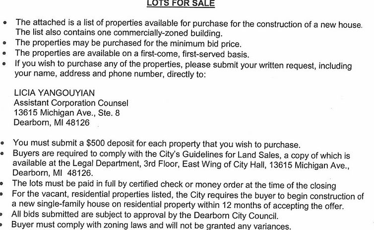 How to buy the land!