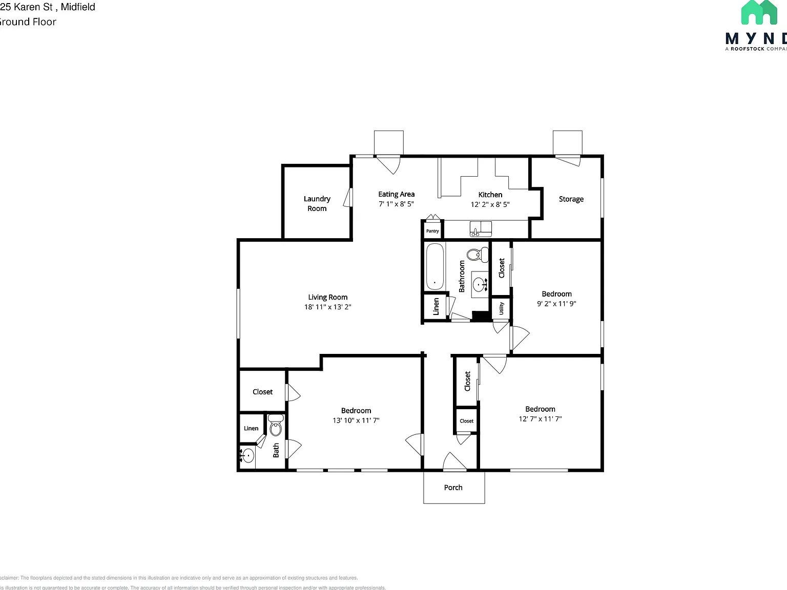 3 bed, 1.5 bath, 1218 sqft, $1,075 — Photo 2
