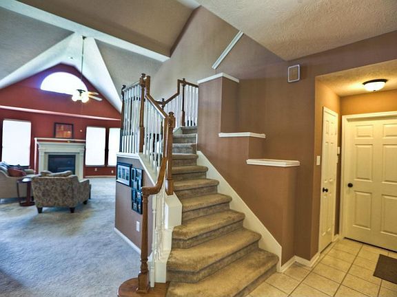 View from entry towards living room displays a friendly flow to the home.