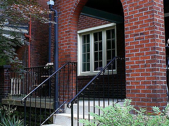 Graceful arches on porch