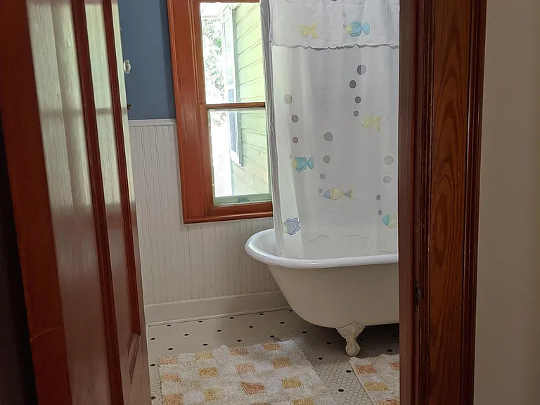Clawfoot tub in 2nd full upstairs bathroom.