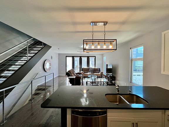 Kitchen and living room area