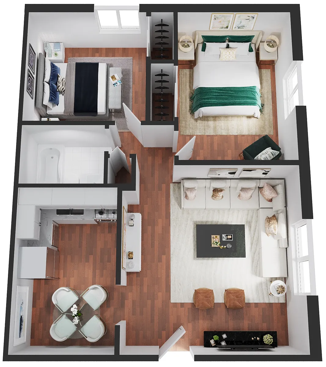 Floor plan 2 Bedroom Large