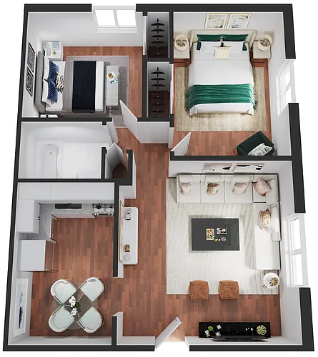 Floor plan 2 Bedroom Large