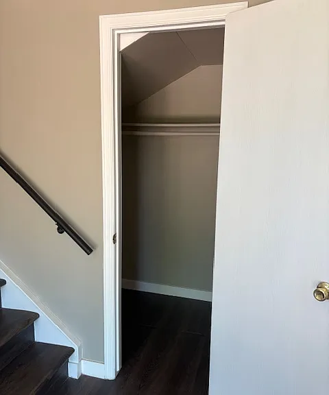 Lower level storage space.