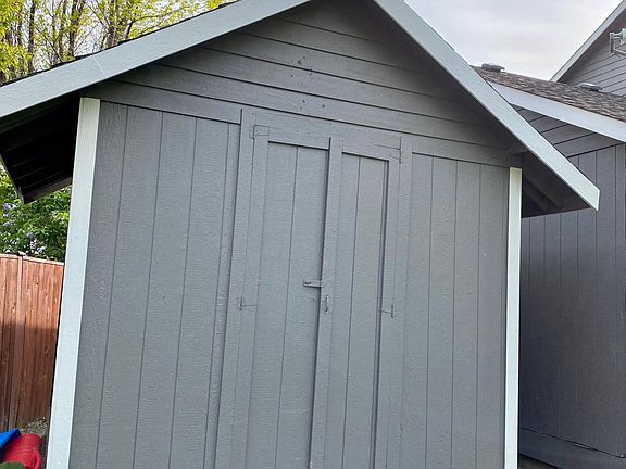 Outdoor storage shed.