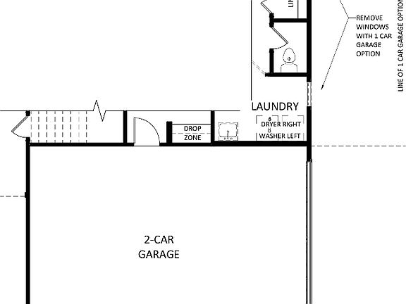 Optional 2-Car, Side-Load Garage