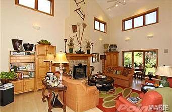 View of great room featuring natural maple flooring and Vermont
