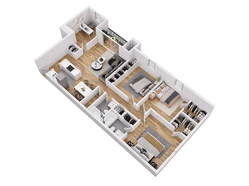 Floor plan 2 Bedroom Plus Den