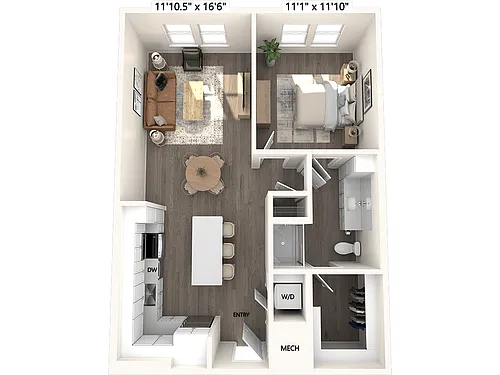 Floor plan A2-767sf-227-677